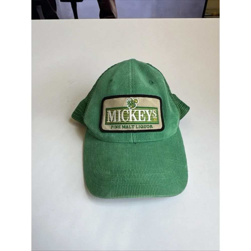 Mickeys Fine Malt Liquor Green Adjustable Hat One Size Fits Most